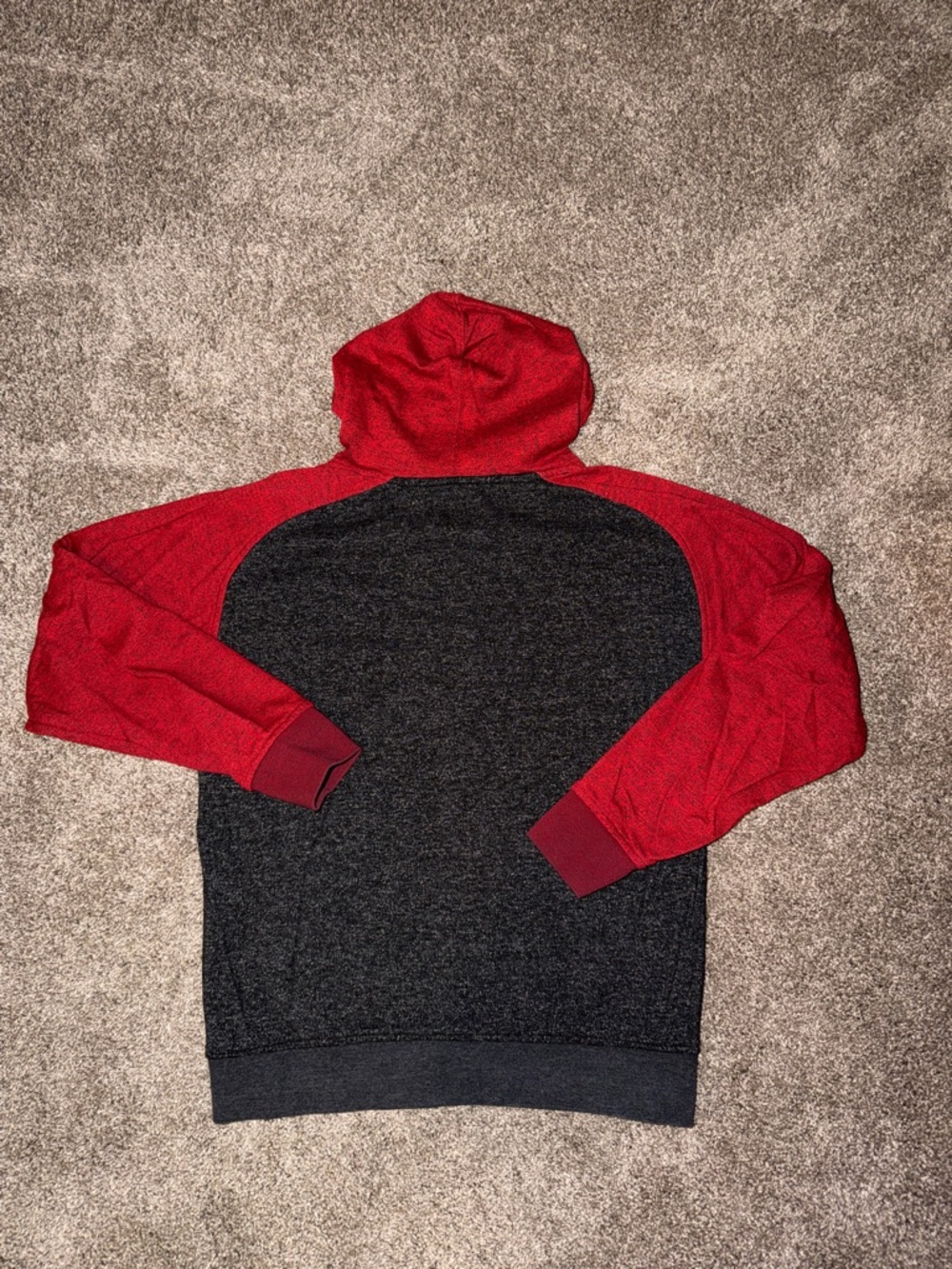 Men's Red & Black Pullover Hoodie - Picture 2 of 2